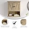 Flash Furniture Dune Farmhouse Wall Mounted Bathroom Medicine Cabinet Storage Organizer w/2 Magnetic Closure Doors FS-BATH-7-BR-GG - alternate 7